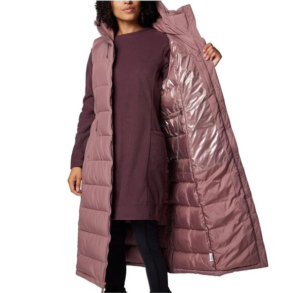 Columbia Pike Lake Long VEST Size 2X Fig Hood Omni Heat Insulated NEW - Picture 3 of 12